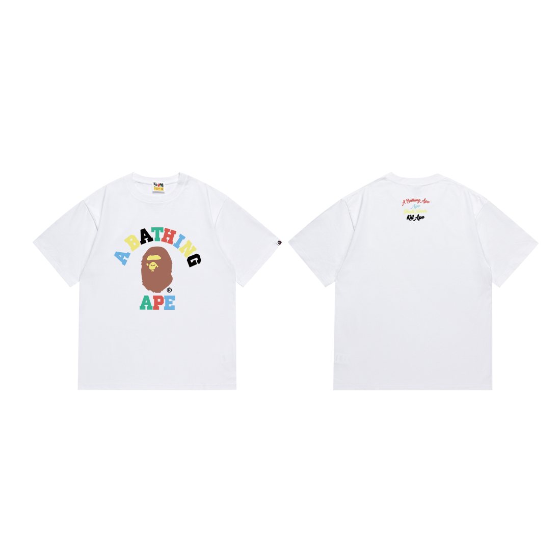 BAPE Ape Head Color Letter Graphic T-Shirt ¡ª front