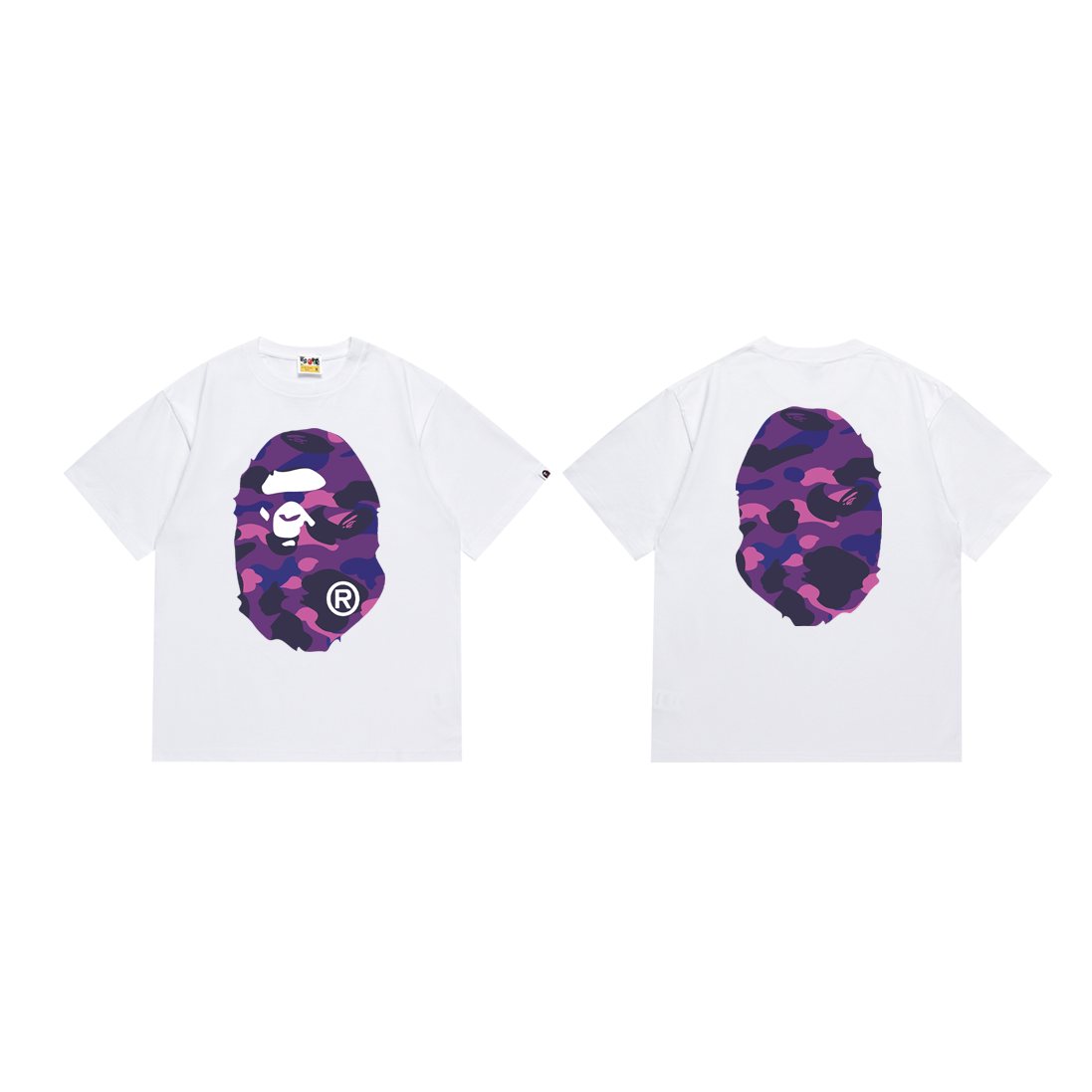 BAPE Ape Face Camo Graphic T-Shirt ¡ª front