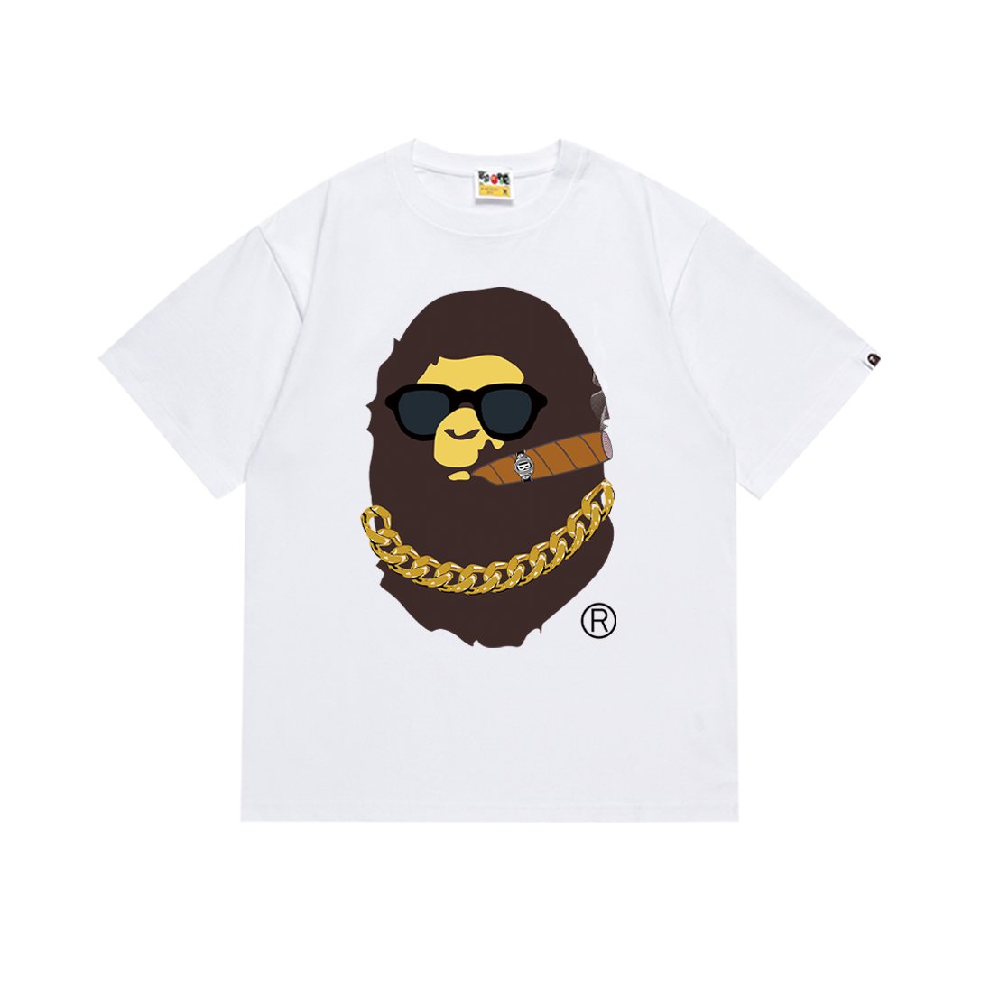 BAPE Ape Cigar Chain Graphic T-Shirt ¡ª front