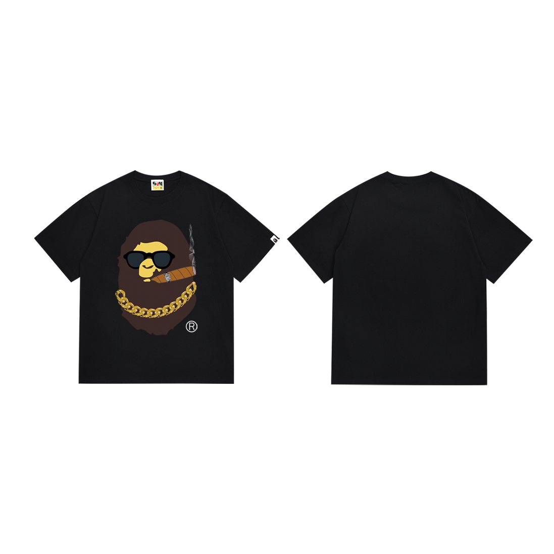 BAPE Ape Cigar Chain Graphic T-Shirt ¡ª front
