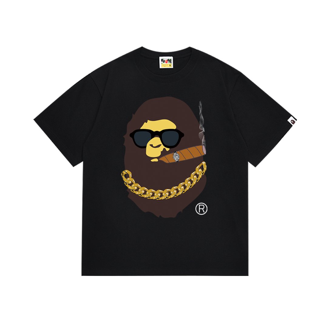 BAPE Ape Cigar Chain Graphic T-Shirt ¡ª front