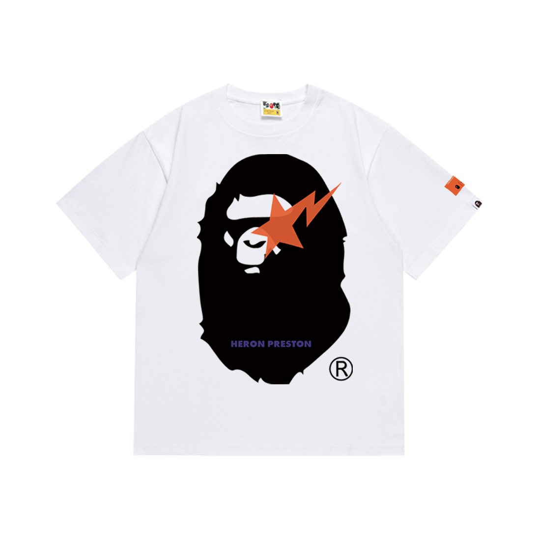 BAPE Ape Face Lightning Graphic T-Shirt ¡ª front