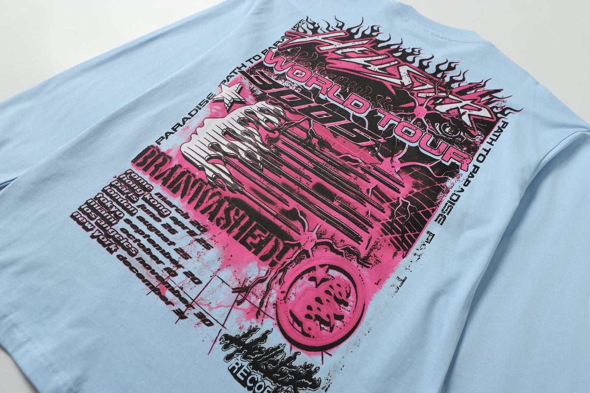 Helistar World Tour Graphic Long-Sleeve T-Shirt ¡ª detail