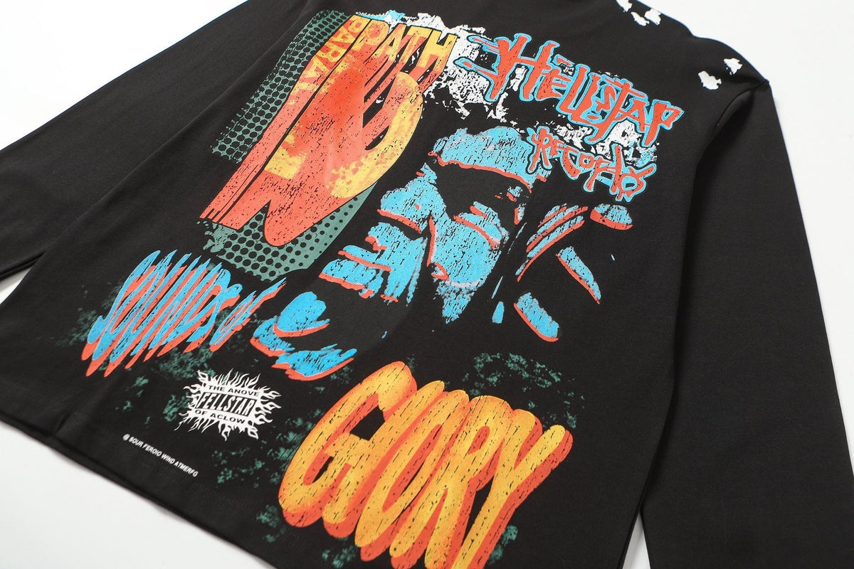 HEILSTAR Records Graphic Long-Sleeve T-Shirt ¡ª detail