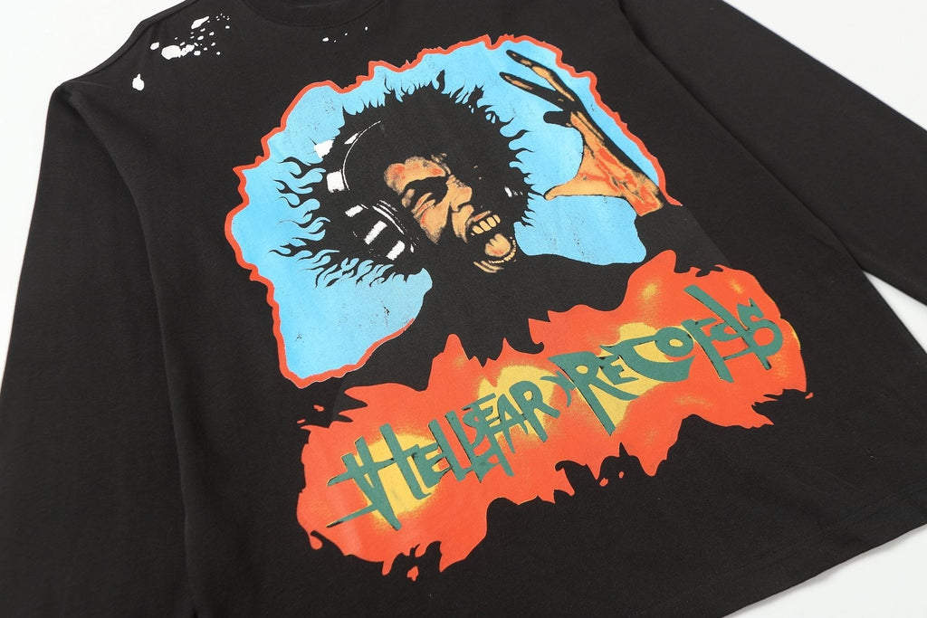HEILSTAR Records Graphic Long-Sleeve T-Shirt ¡ª detail