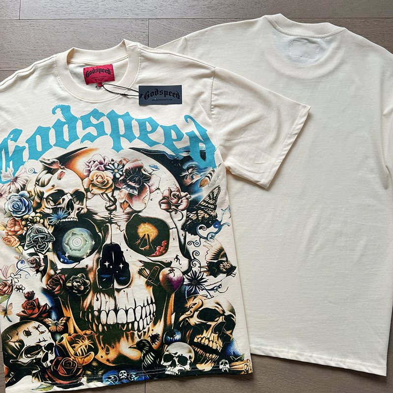 Godspeed Skull & Roses Graphic T-Shirt ¡ª comparison
