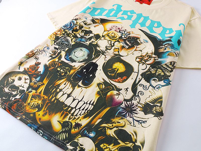 Godspeed Skull & Roses Graphic T-Shirt ¡ª detail