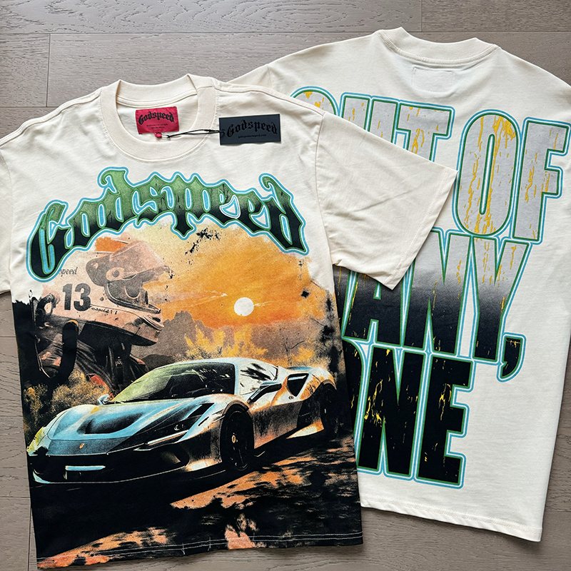 Godspeed Cream Car Graphic Short-Sleeve T-Shirt ¡ª comparison