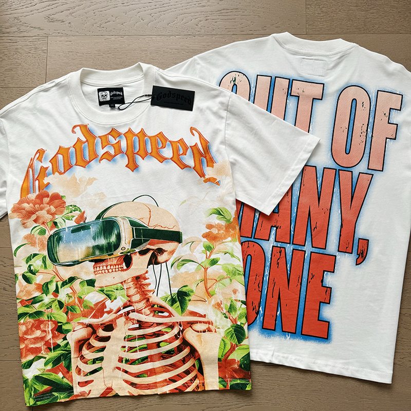 Godspeed Skeleton Floral Graphic T-Shirt ¡ª context