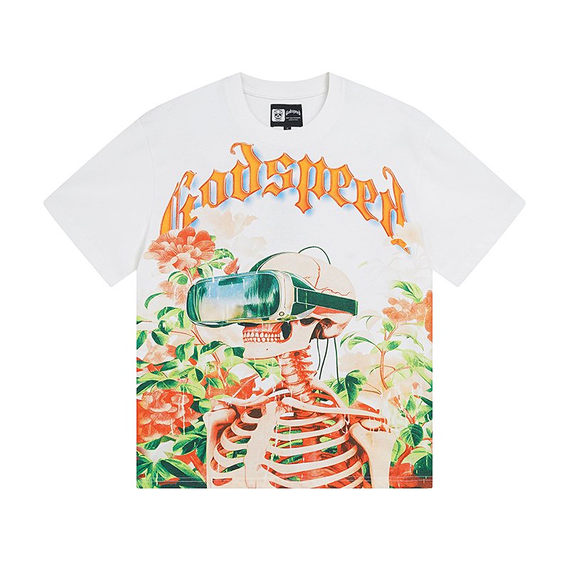 Godspeed Skeleton Floral Graphic T-Shirt ¡ª hero