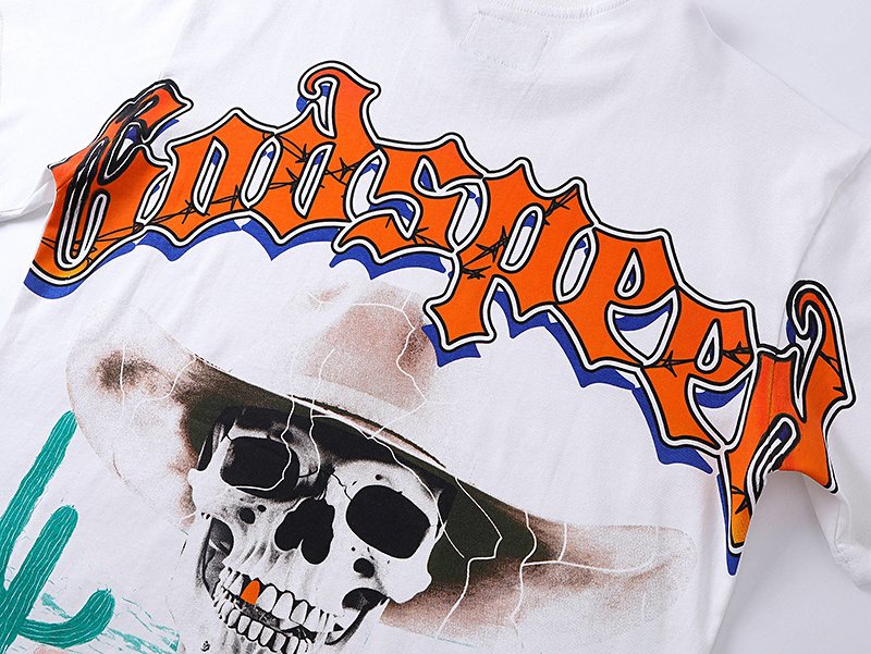 Godspeed Skeleton Desert Graphic T-Shirt ¡ª detail