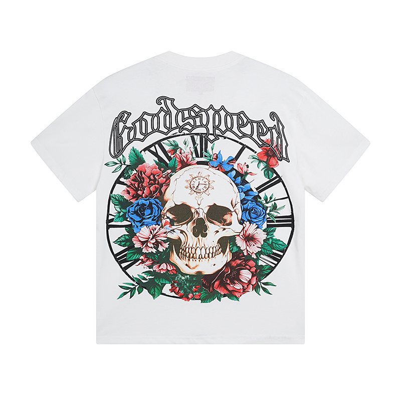Godspeed Skull Floral Graphic T-Shirt ¡ª back