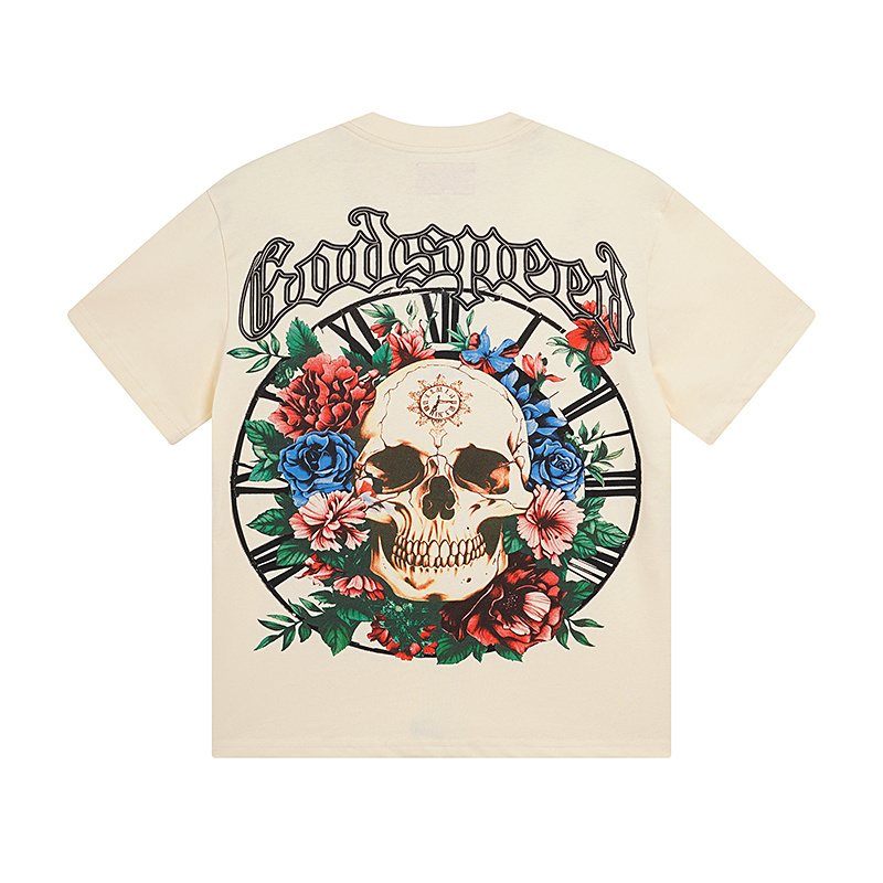 Godspeed Skull Floral Graphic T-Shirt ¡ª back