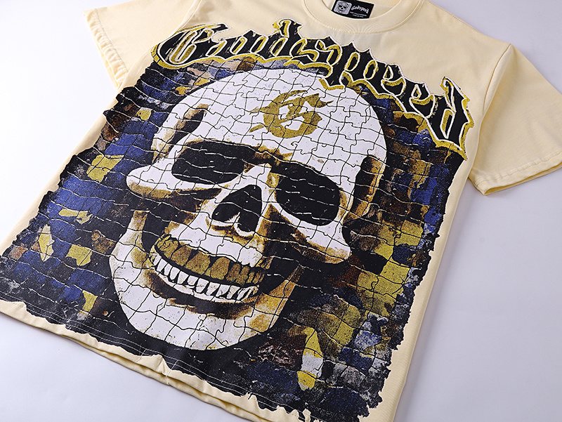 Godspeed Skull & Puzzle-Eye Graphic T-Shirt ¡ª detail