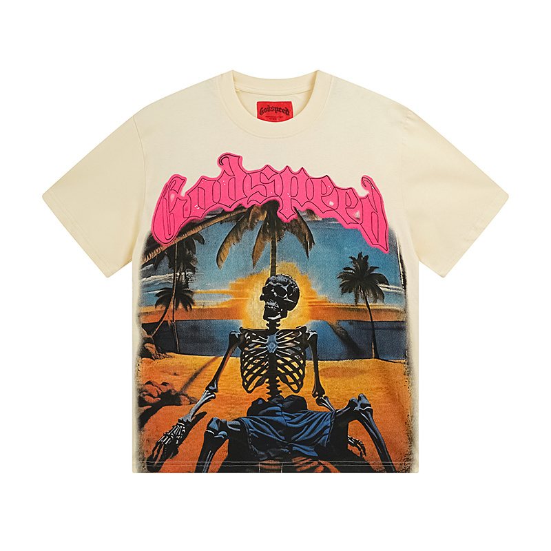 Godspeed Skeleton Beach Graphic Short-Sleeve T-Shirt ¡ª front