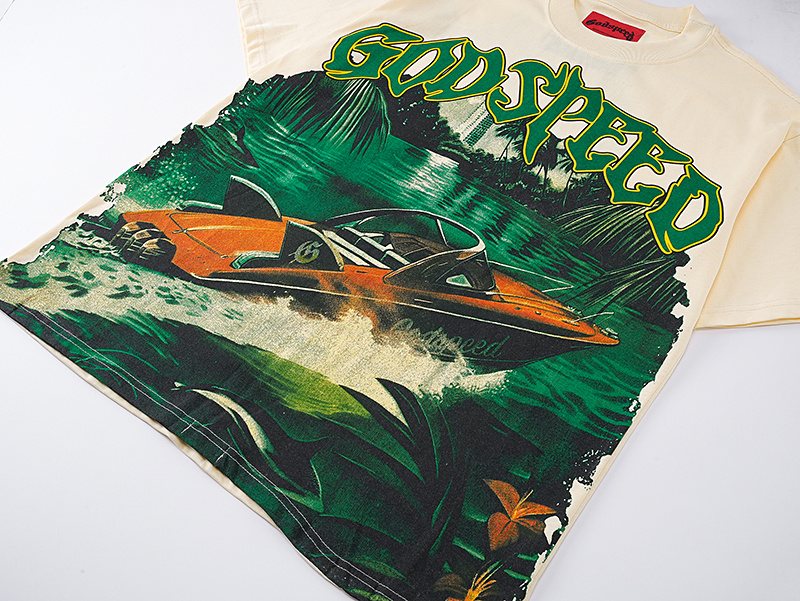 Godspeed Cream Boat Graphic Short-Sleeve T-Shirt ¡ª detail