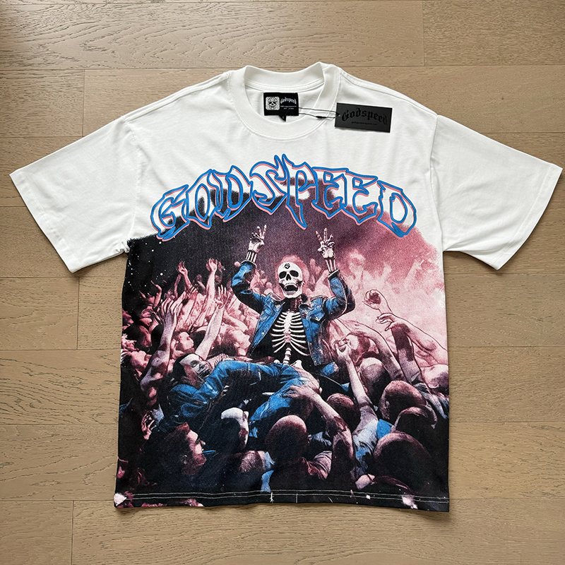 Godspeed Skeletal Front & Back Graphic T-Shirt ¡ª front