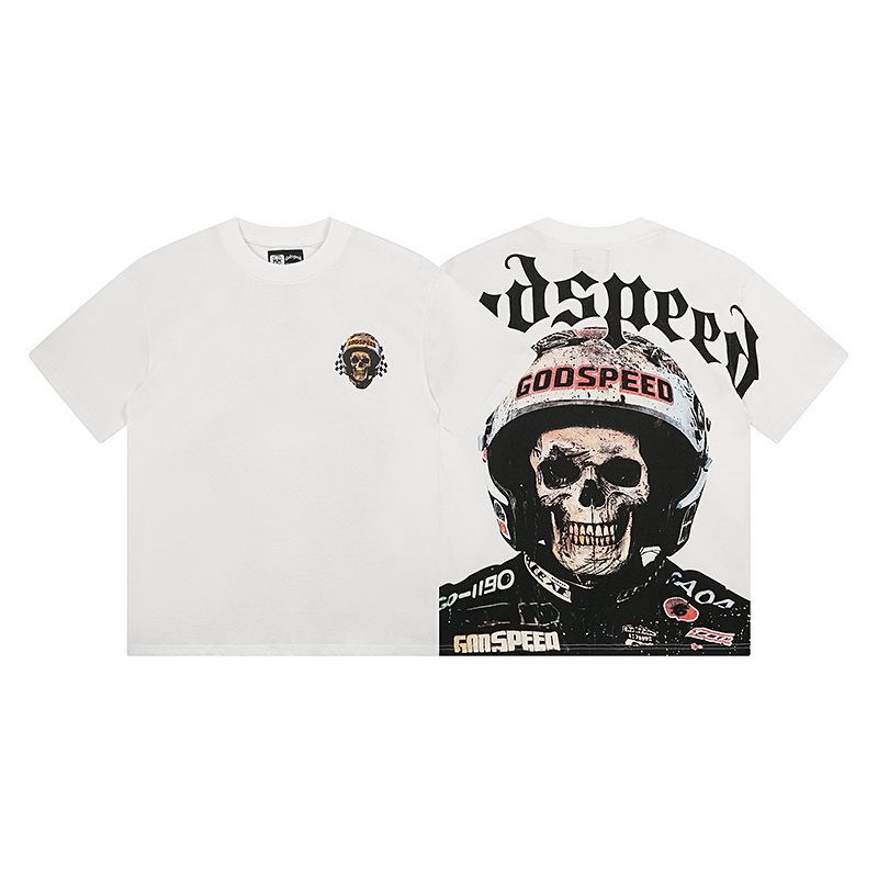 Godspeed Skull Helmet Graphic T-Shirt ¡ª hero