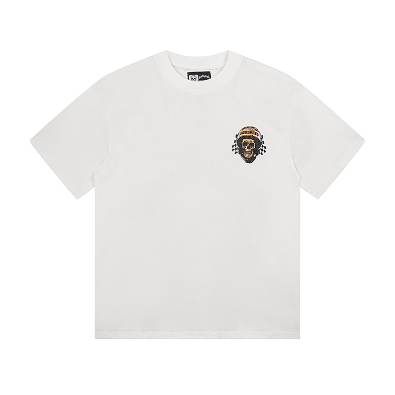 Godspeed Skull Helmet Graphic T-Shirt ¡ª front