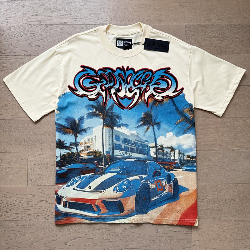 Godspeed Racing Car Graphic T-Shirt ¡ª front