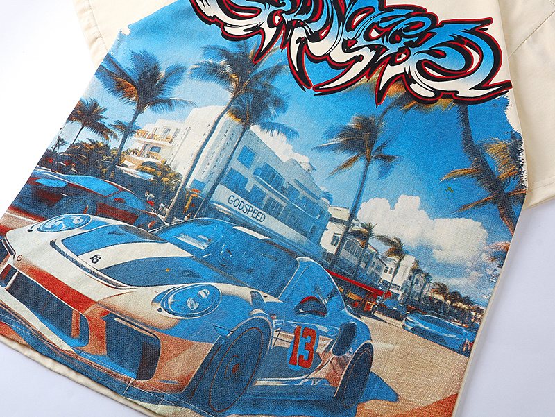 Godspeed Racing Car Graphic T-Shirt ¡ª detail