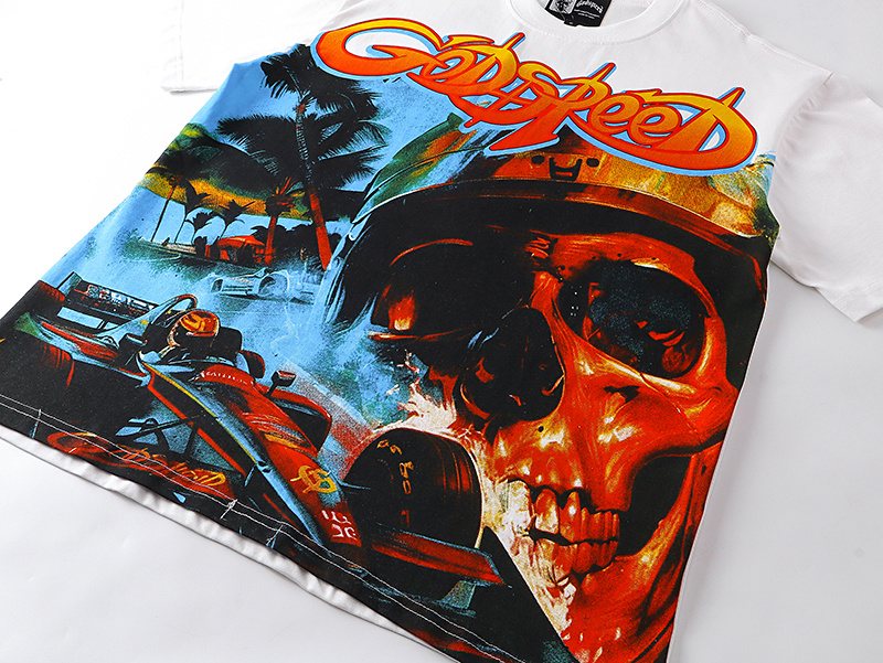 Godspeed Skull Racing Graphic T-Shirt ¡ª detail