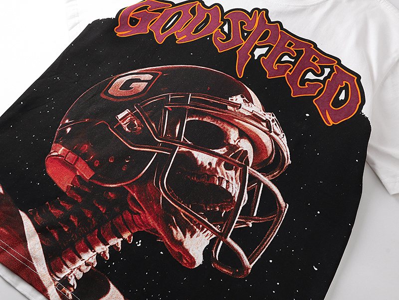 Godspeed Football Skeleton Graphic T-Shirt ¡ª detail