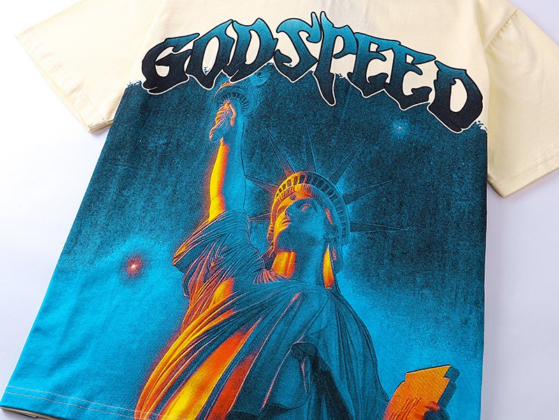 Godspeed Statue of Liberty Sun-Eye Graphic T-Shirt ¡ª detail