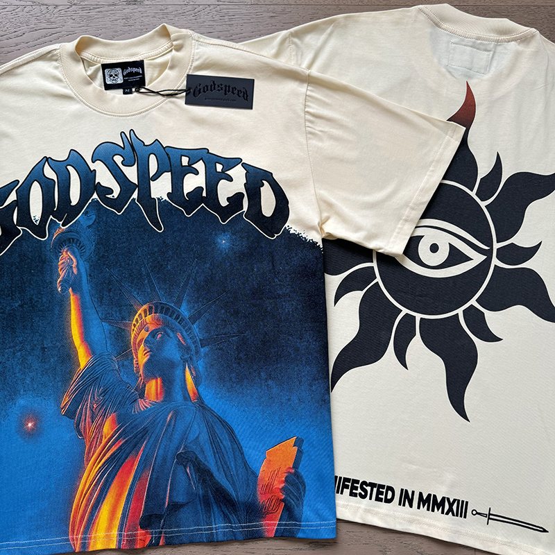 Godspeed Statue of Liberty Sun-Eye Graphic T-Shirt ¡ª comparison