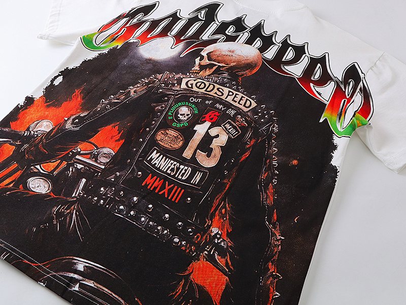 Godspeed Skull Flame Graphic T-Shirt ¡ª detail
