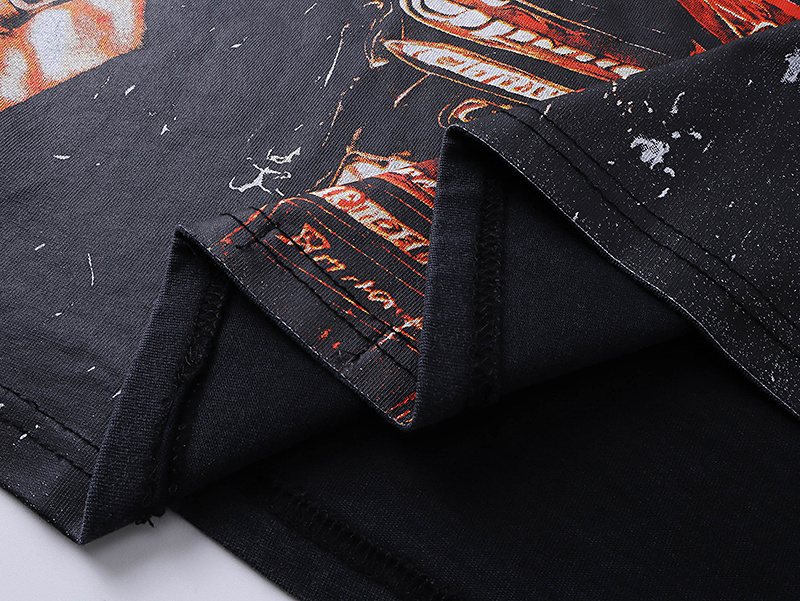 Godspeed Washed Black Rock Graphic T-Shirt ¡ª detail