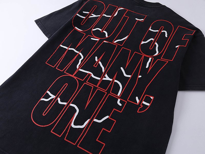 Godspeed Washed Black Rock Graphic T-Shirt ¡ª detail