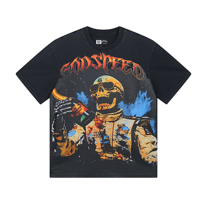 Godspeed Skull Racing Graphic T-Shirt ¡ª hero