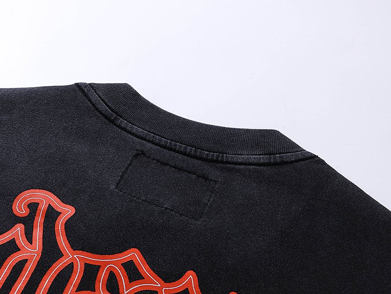 Godspeed Washed Black Skull Floral Graphic T-Shirt ¡ª detail