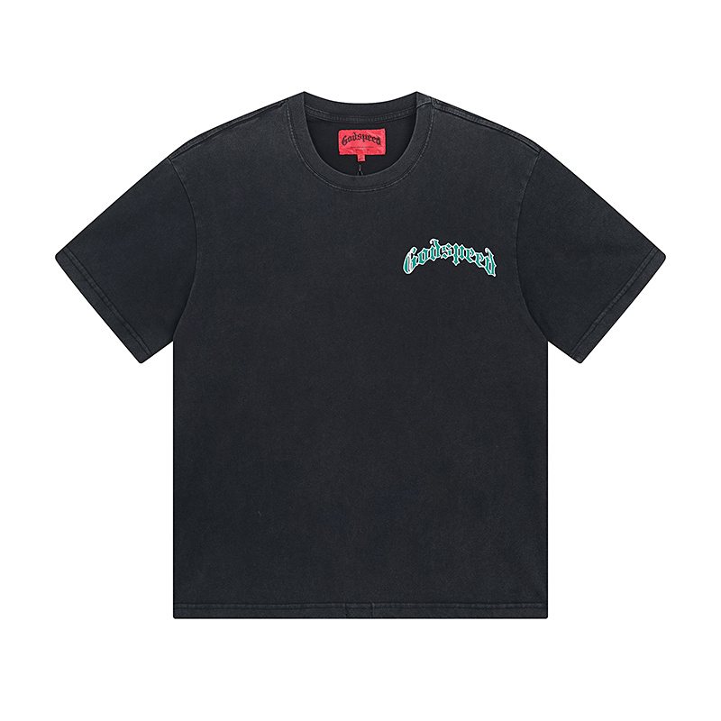 Godspeed Washed Black Rock Graphic T-Shirt ¡ª hero