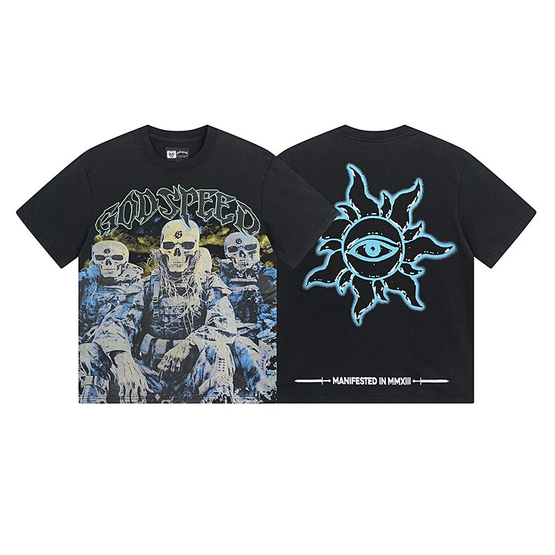 Godspeed Skull & Blue Eye Graphic T-Shirt ¡ª hero