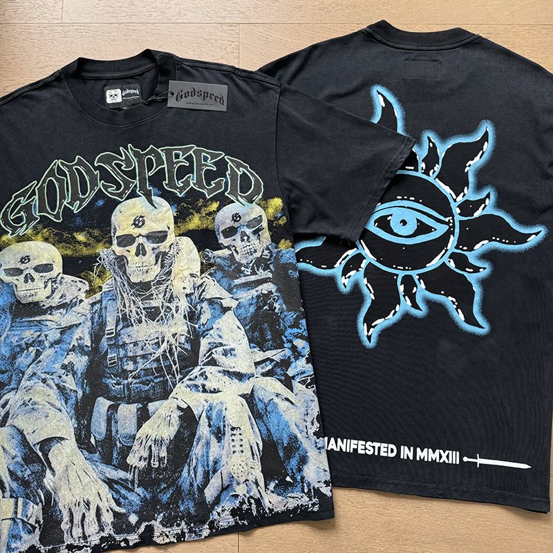 Godspeed Skull & Blue Eye Graphic T-Shirt ¡ª context