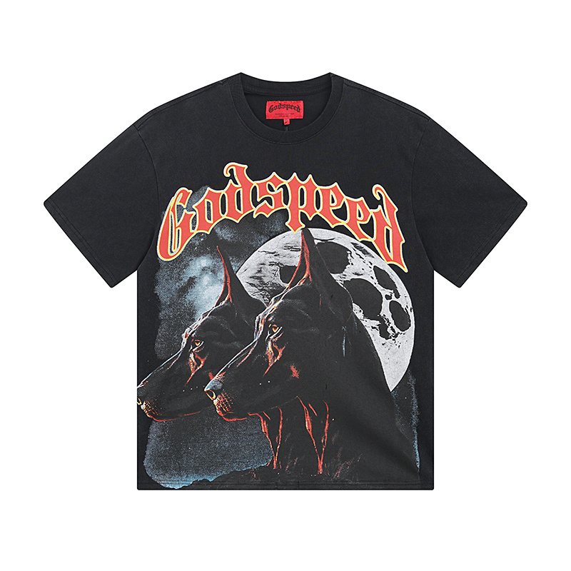 Godspeed Dog & Moon Graphic Washed T-Shirt ¡ª hero