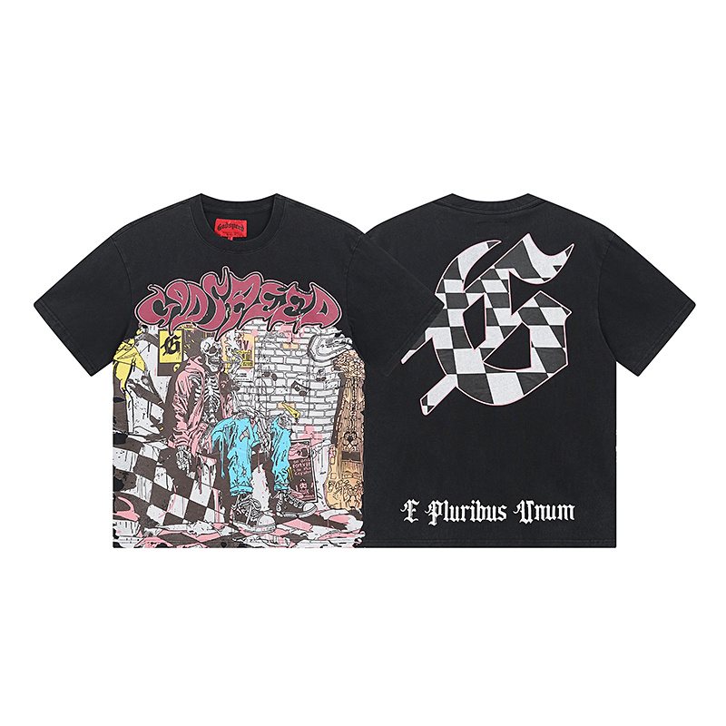 Godspeed Washed Black Rock Graphic Short-Sleeve T-Shirt ¡ª hero