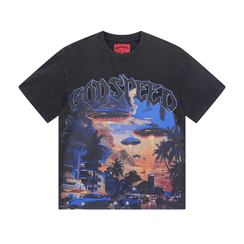 Godspeed UFO Eye-Sun Graphic T-Shirt ¡ª front