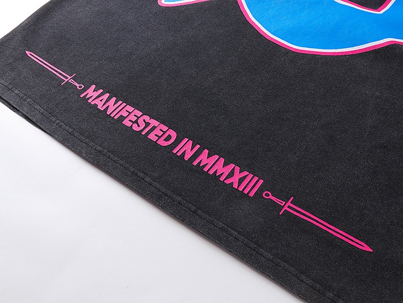 Godspeed Washed Black Rock Graphic T-Shirt ¡ª detail