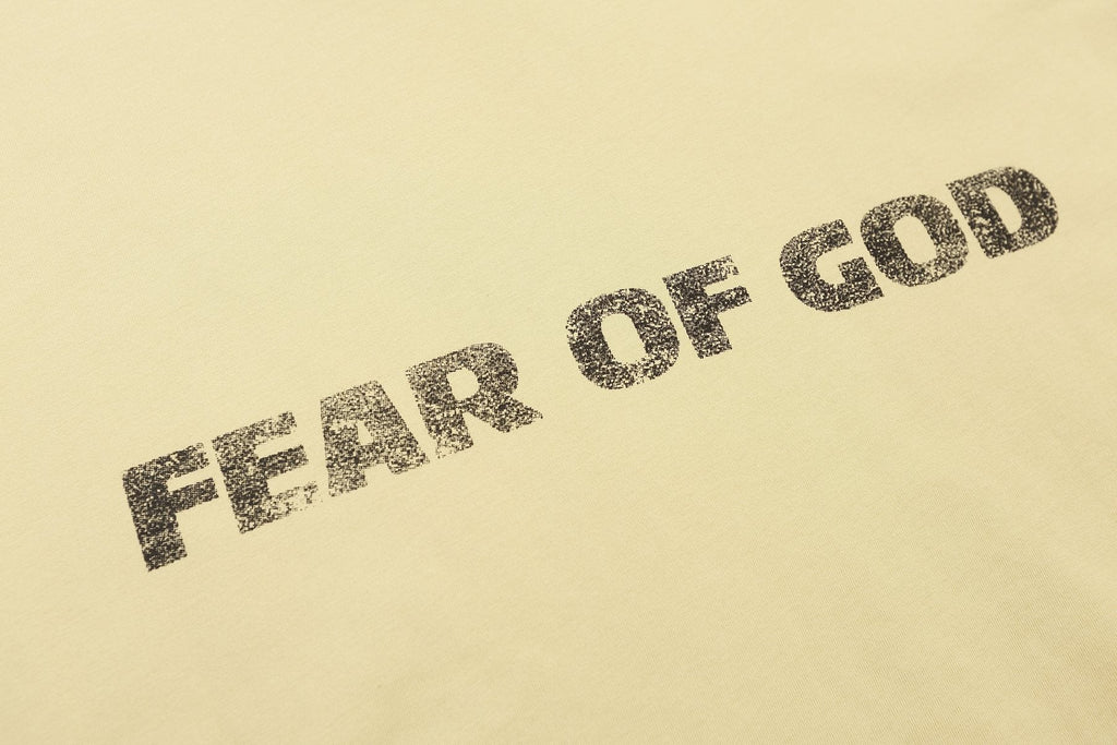 Fear of God Cream Front & Back Graphic T-Shirt ¡ª detail