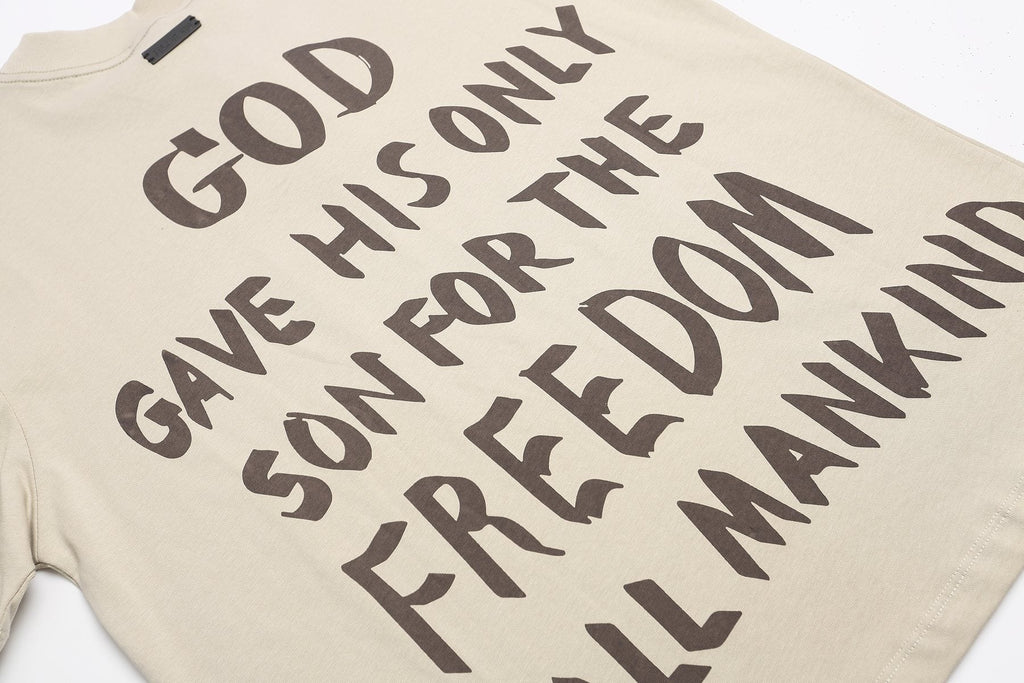 Fear of God Beige Graphic T-Shirt ¡ª detail
