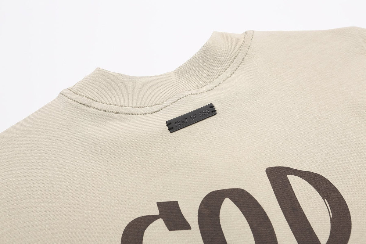 Fear of God Beige Graphic T-Shirt ¡ª neck_label