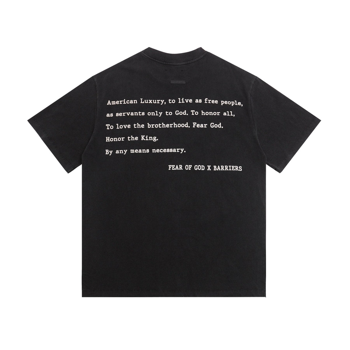 Fear of God x Barriers Live Free Graphic T-Shirt ¡ª back