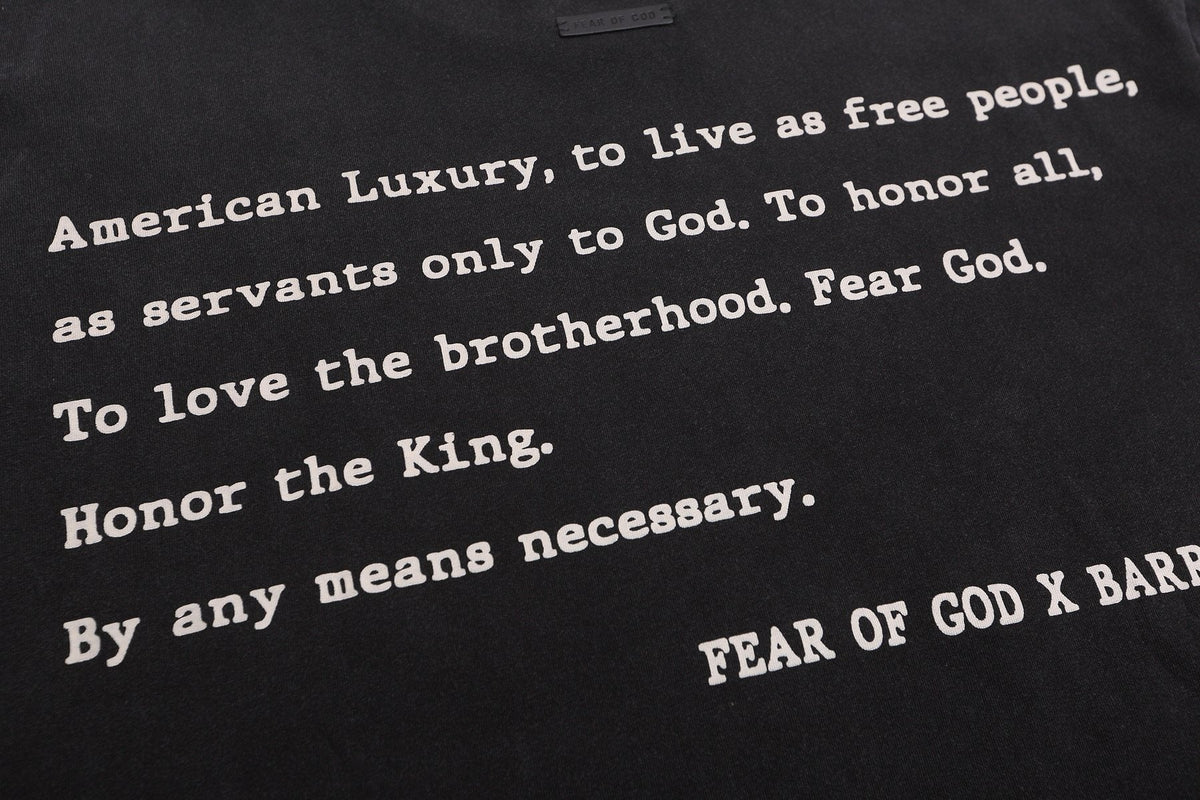 Fear of God x Barriers Live Free Graphic T-Shirt ¡ª detail