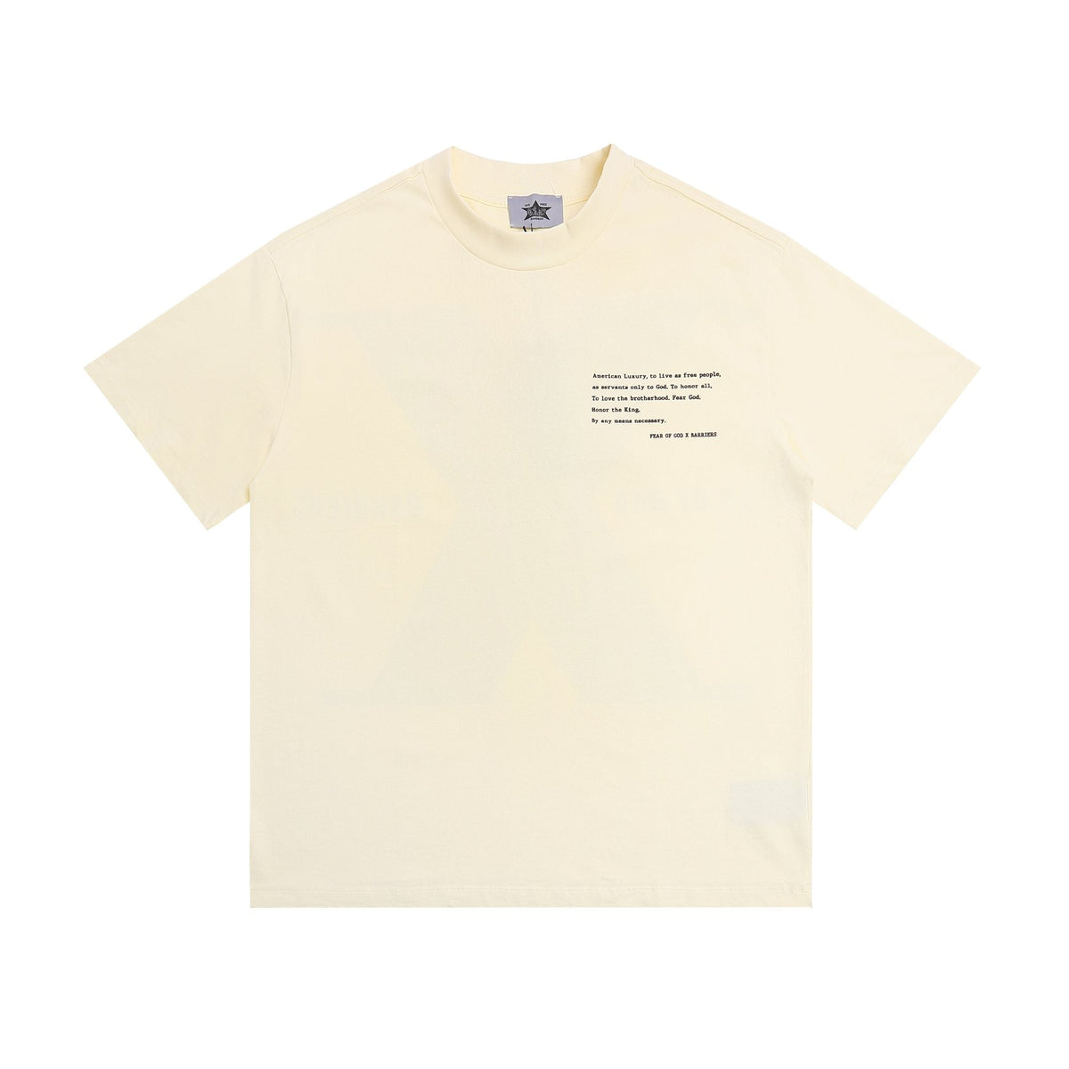 Fear of God x Barriers Cream Graphic T-Shirt ¡ª hero