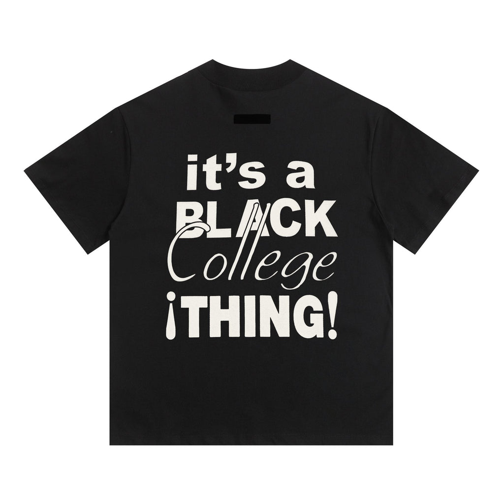 Fear of God Essentials Black College Graphic T-Shirt ¡ª back