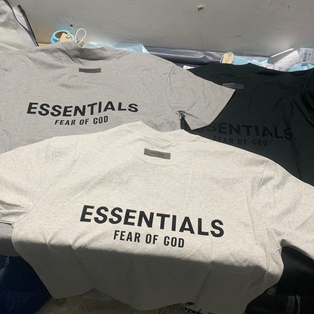 ESSENTIALS Flocked Logo Graphic T-Shirt ¡ª context