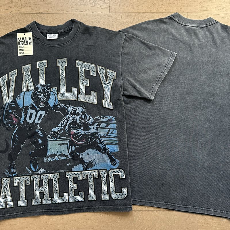 VALE USA Athletic Rhinestone Graphic T-Shirt ¡ª context